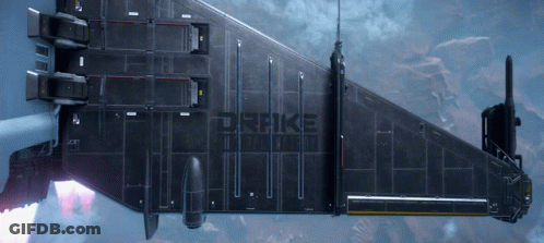 A Large Black Jet With The Word Drake On The Side GIF
