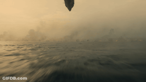 A Large Body Of Water With A Few Boats In It GIF