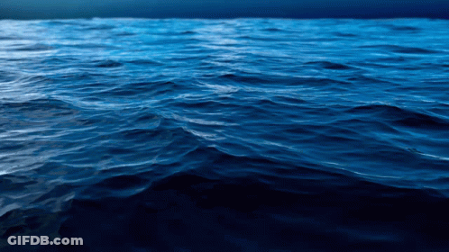 Large Water Body With Incoming Waves GIF