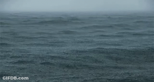 Waves Crashing On Large Body Of Water GIF