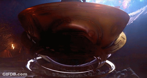 A Large Circular Object With A Circle Around It GIF