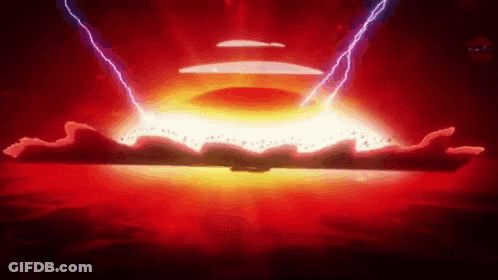 A Large Explosion With Lightning Coming Out Of It GIF