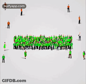 A Large Group Of People Are Gathered In The Shape Of The Indian Flag GIF