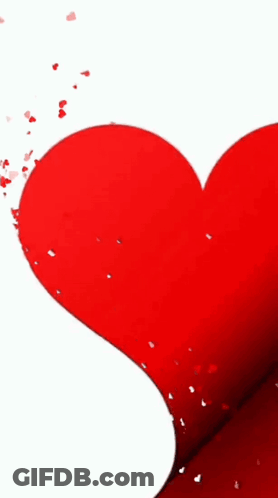 A Large Red Heart Is Surrounded By Smaller Red Hearts GIF