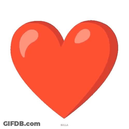 A Large Red Heart On A White Background With A Watermark That Says ' Smilla ' On The Bottom GIF