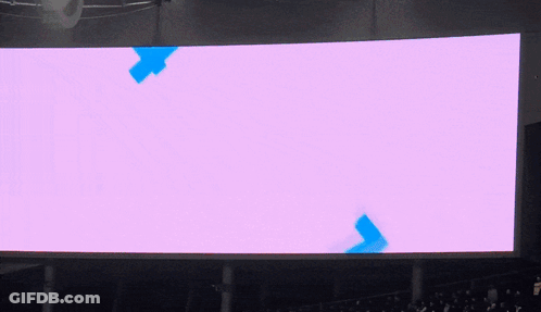 A Large Screen Displays The Number 47 On It GIF