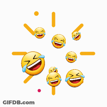 A Laughing Emoji With Tears Coming Out Of Its Eyes GIF