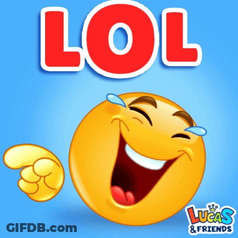 A Laughing Smiley Face With Tears Coming Out Of Its Eyes And The Word Lol Behind It GIF