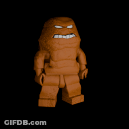 A Lego Figure Of A Monster With A Very Angry Face GIF