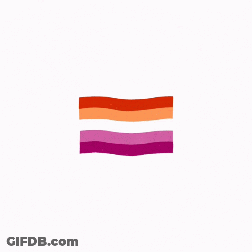 A Lesbian Flag Is Waving In The Wind GIF