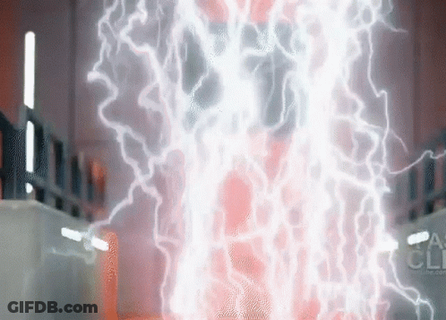 A Lightning Bolt Is Coming Out Of A Cartoon Network Advertisement GIF