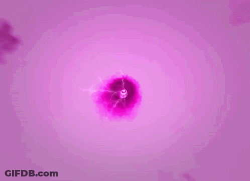 A Lightning Bolt Is Coming Out Of A Pink Hole GIF