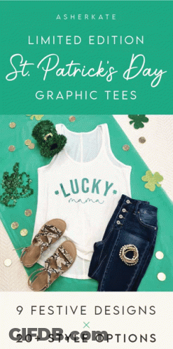 A Limited Edition St. Patrick 'S Day Graphic Tee With 9 Festive Designs And 20+ Style Options GIF