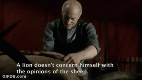 A Lion Does N't Concern Himself With The Opinions Of The Sheep .. GIF