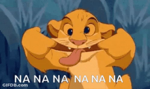 A Lion From The Lion King Making A Funny Face With Its Tongue Out . GIF