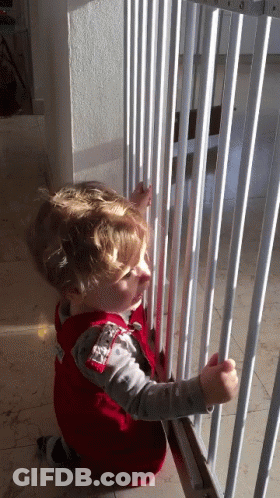 A Little Boy Wearing A Red Vest That Says ' U.s. Air Force ' On It GIF