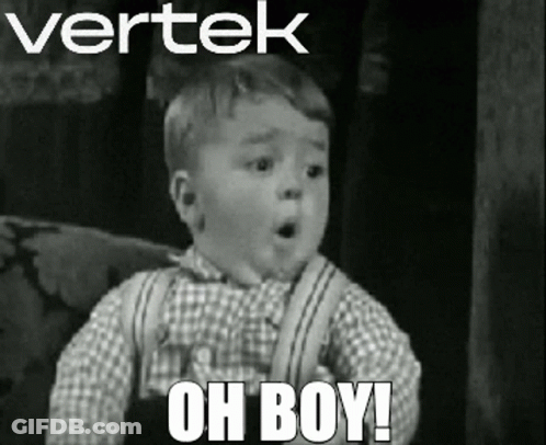A Little Boy With A Surprised Look On His Face And The Words Oh Boy GIF