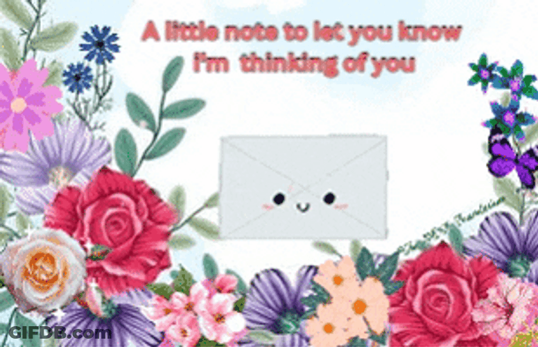 A Little Butterflies Note GIF