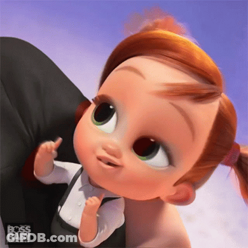 A Little Girl From The Boss Baby Family Business Is Being Held By A Man . GIF