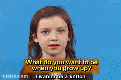 A Little Girl Is Asking What Do You Want To Be When You Grow Up ? GIF