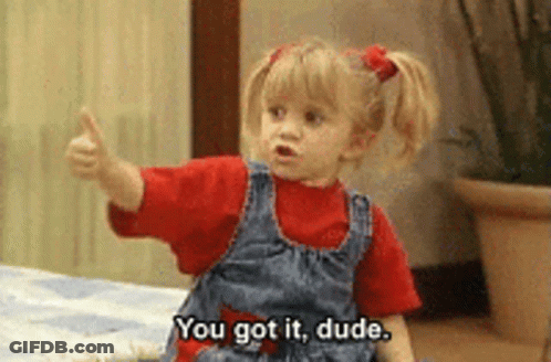 A Little Girl Is Giving A Thumbs Up And Says You Got It Dude . GIF