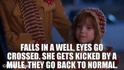 A Little Girl Is Holding A Man 'S Arm And A Quote From A Movie . GIF