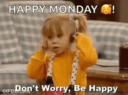 A Little Girl Is Wearing Headphones And Talking On A Phone . GIF