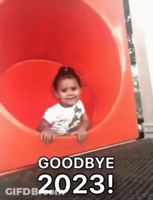 Girl On Slide Goodbye 2023 GIF