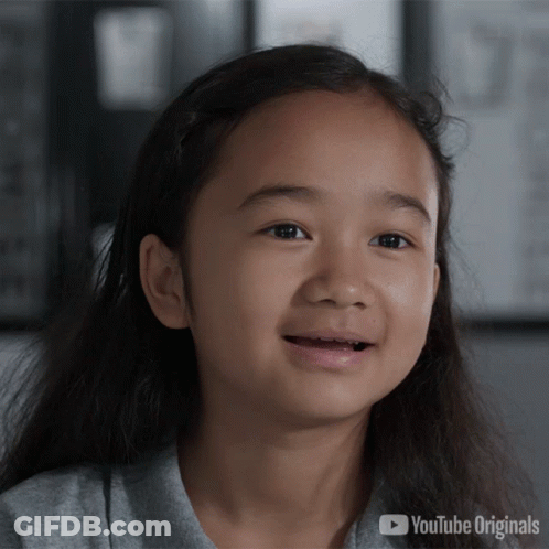 A Little Girl 'S Face Is Shown In A Youtube Originals Ad GIF