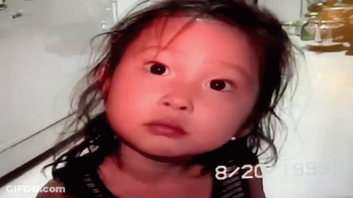 A Little Girl 'S Face Is Shown With The Date 8/20 On The Bottom GIF