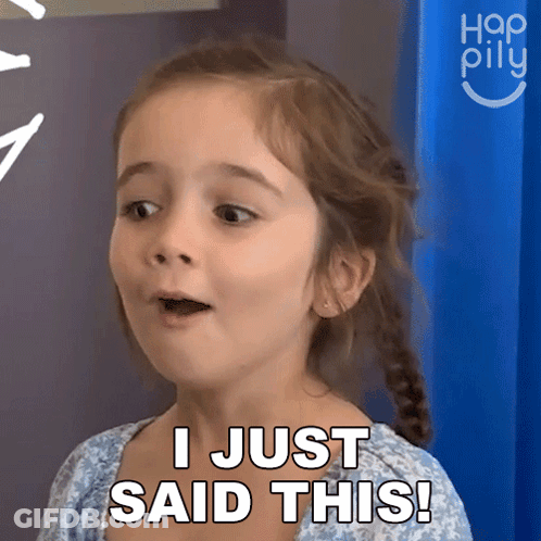 A Little Girl Says " I Just Said This " GIF