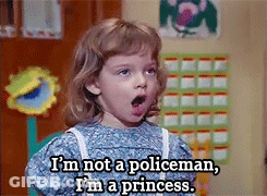 A Little Girl Says That She Is Not A Policeman And Is A Princess GIF