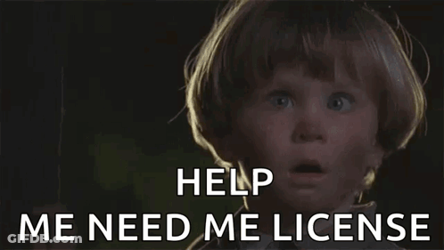 A Little Girl With A Surprised Look On Her Face Is Saying Yep Help Me Need Me License GIF