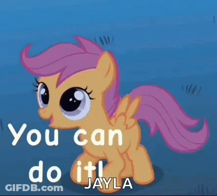 A Little Pony With Wings Is Saying You Got This GIF