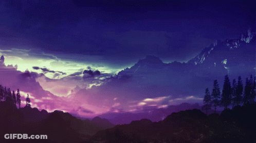 A Live Breaking News Broadcast With A Mountain Background GIF
