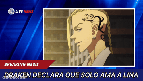 A Live News Broadcast With A Picture Of Draken GIF
