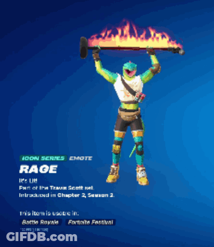 A Lizard Is Holding A Stick With Flames On It In A Video Game Called Rage GIF