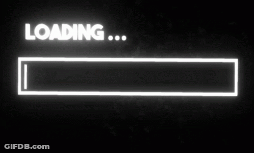 Glowing Loading Bar On Black Background GIF