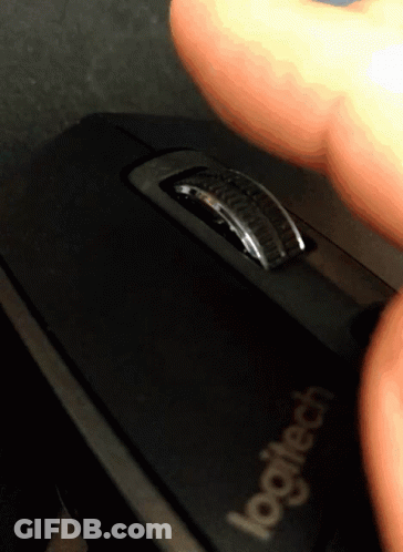 A Logitech Mouse Is Being Used By A Person GIF