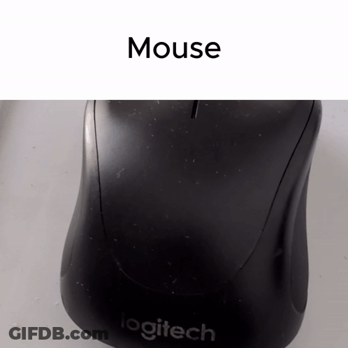 A Logitech Mouse Sits On A White Table GIF