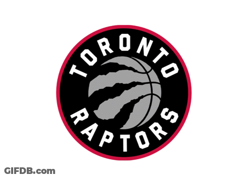 A Logo For A Basketball Team Shows A Dinosaur Holding A Basketball GIF