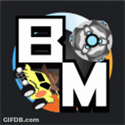 A Logo For A Game Called Rocket League With A Yellow Car And A Robot GIF