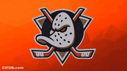 A Logo For A Hockey Team With A Duck On It GIF