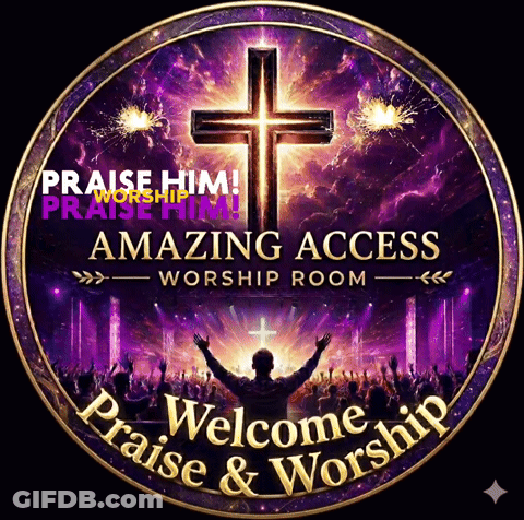 A Logo For An Amazing Access Worship Room GIF