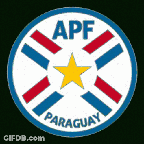 A Logo For Apf Paraguay With A Yellow Star In The Middle GIF