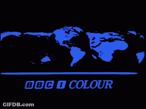 A Logo For Bbc 1 Colour With A Blue Globe GIF
