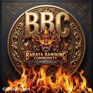 A Logo For Bbc Baraya Bandung Community With A Dragon On It GIF