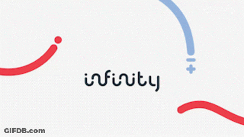 A Logo For Bounce Infinity Shows A Red And Blue Line GIF