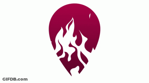 A Logo For Dein-Heizungs Bauer.de With A Red Circle With A Fire GIF