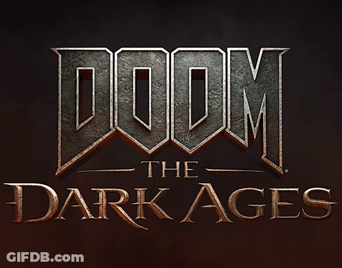 A Logo For Doom The Dark Ages Is Shown GIF